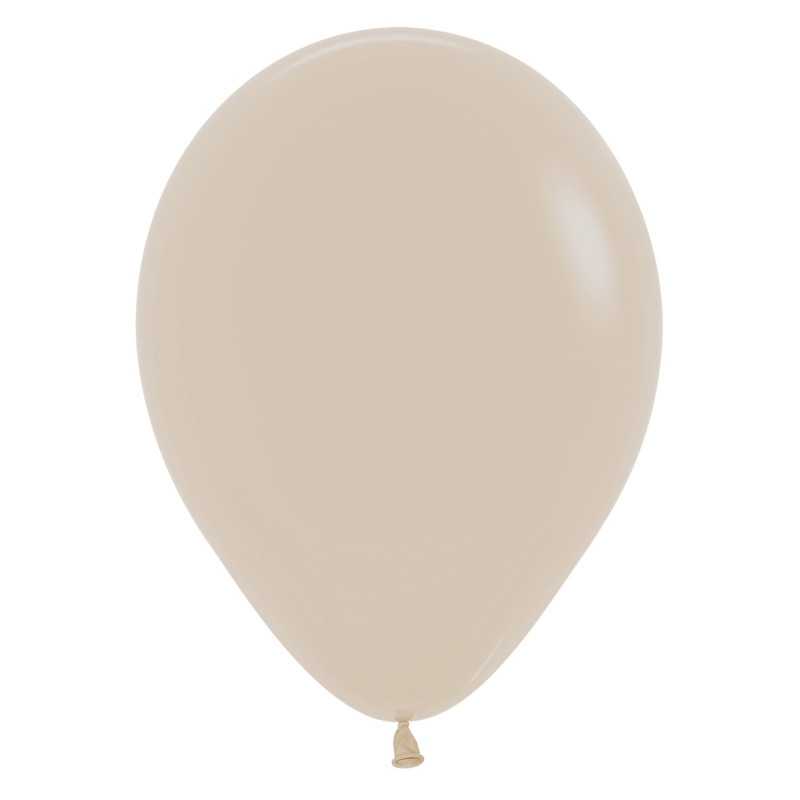 Round balloons 12" (30cm) sand (White Sand 071) – 50 Pcs