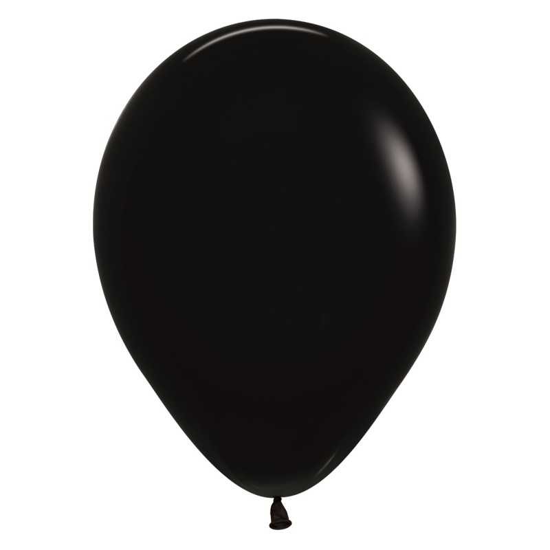 Round balloons 12" (30cm) black (Black 080) – 50 Pcs