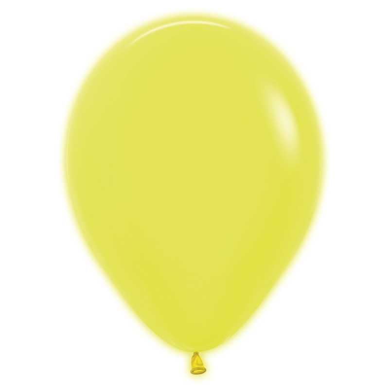Ballons ronds 12" (30cm) jaune néon (Neon Yellow 220) – 50 Pcs