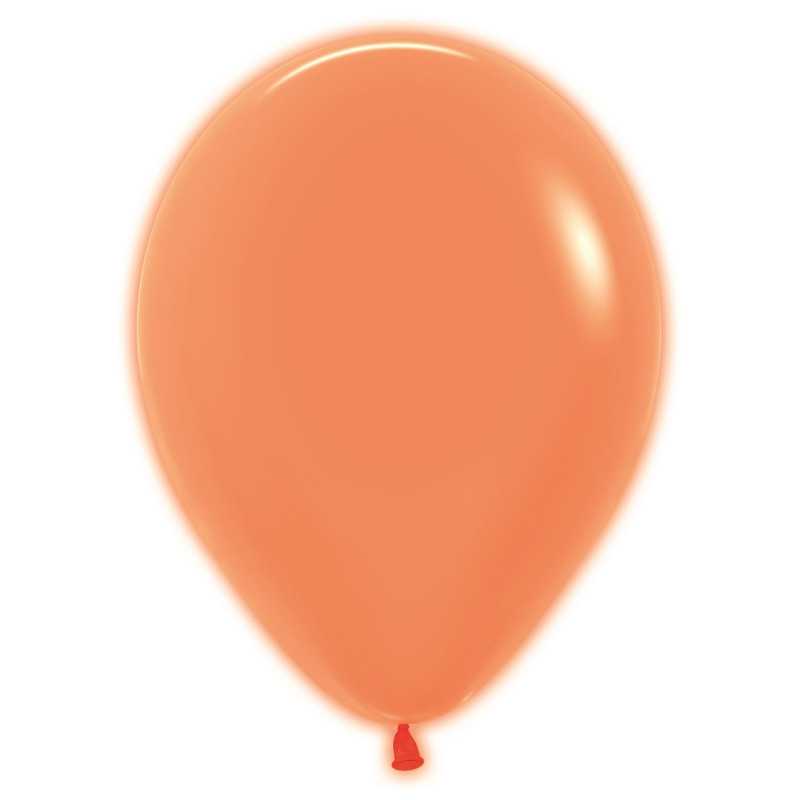 Round balloons 12" (30cm) neon orange (Neon Orange 261) – 50 Pcs