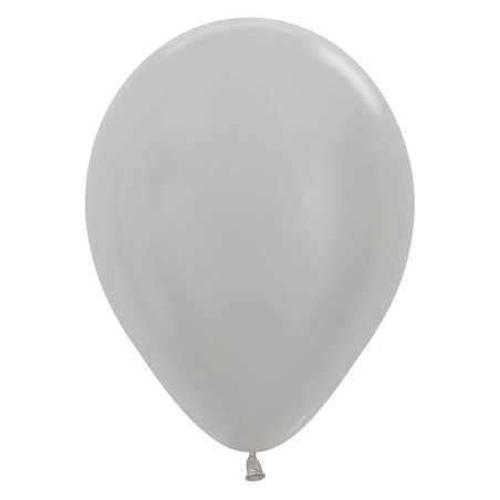 Ballons ronds 12inch (30cm) - Pearl Silver - 481 R12481 Sempertex France