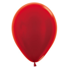 Ballons ronds 12inch (30cm) - Metallic Red - 515 R12515 Sempertex France