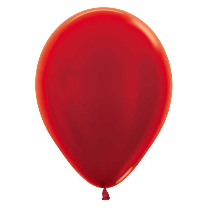 Round balloons 12" (30cm) metallic red (Metallic Red 515) – 50 Pcs Round balloons 12" (30cm) metallic red (Metallic Red 515) – 50 Pcs
