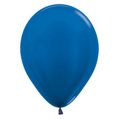 Ballons ronds 12inch (30cm) - Metallic Blue - 540 R12540 Sempertex France