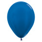 Round balloons 12" (30cm) metallic blue (Metallic Blue 540) – 50 Pcs