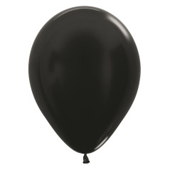 Round balloons 12inch (30cm) - Metallic Black - 580 R12580 Sempertex France