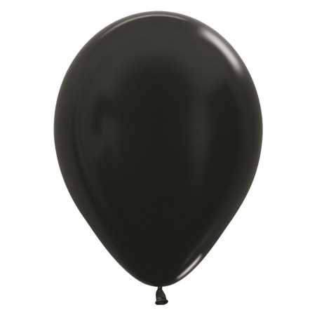 Round balloons 12inch (30cm) - Metallic Black - 580 R12580 Sempertex France