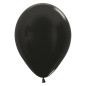 Round balloons 12" (30cm) metallic black (Metallic Black 580) – 50 Pcs