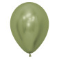 Ballons ronds 12" (30cm) vert anis chromé (Reflex Lime Green 931) – 50 Pcs