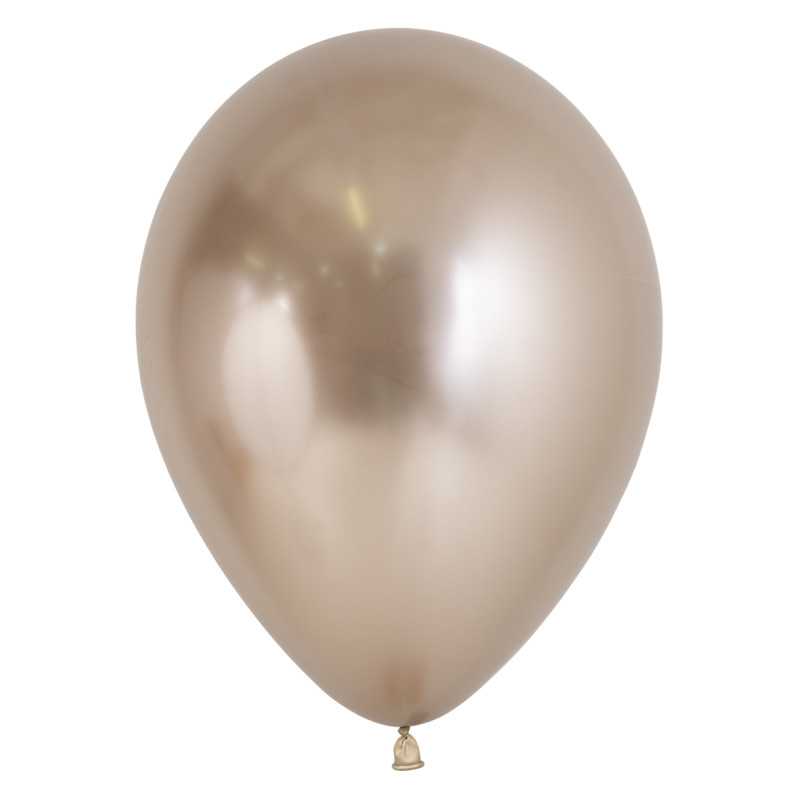 Round balloons 12" (30cm) chrome champagne (Reflex Champagne 971) – 50 Pcs Round balloons 12" (30cm) chrome champagne (Reflex Champagne 971) – 50 Pcs