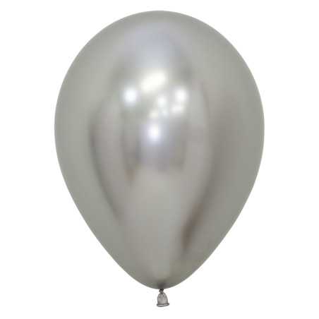 Round balloons 12inch (30cm) - Reflex - Silver - 981 R12981 Sempertex France