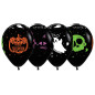 Ballons ronds 12" (30cm) imprimés Happy Halloween Friends – 25 Pcs