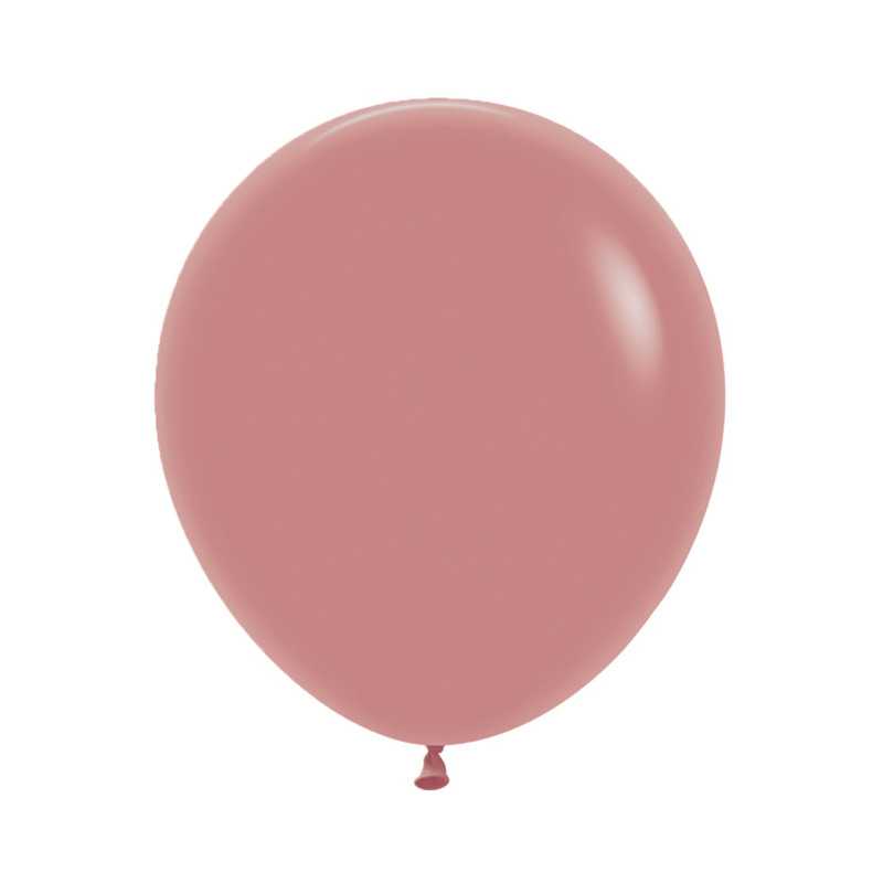 Ballons ronds 18" (40cm) vieux rose (Rosewood 010) – 25 Pcs
