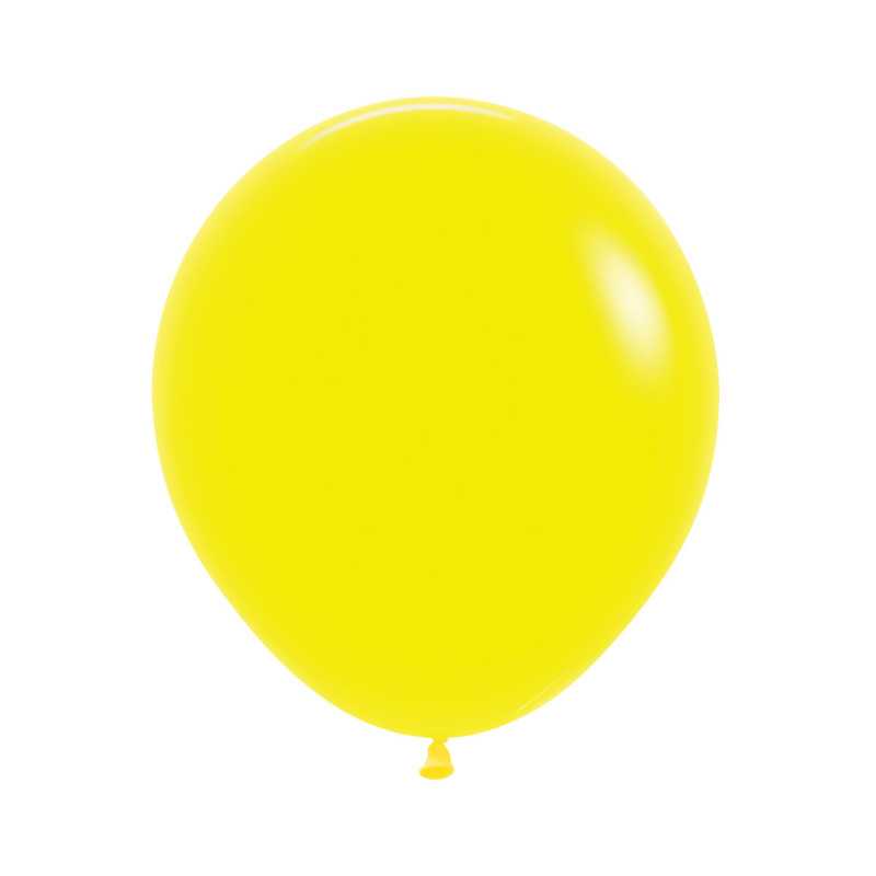 Round balloons 18" (40cm) yellow (Yellow 020) – 25 Pcs