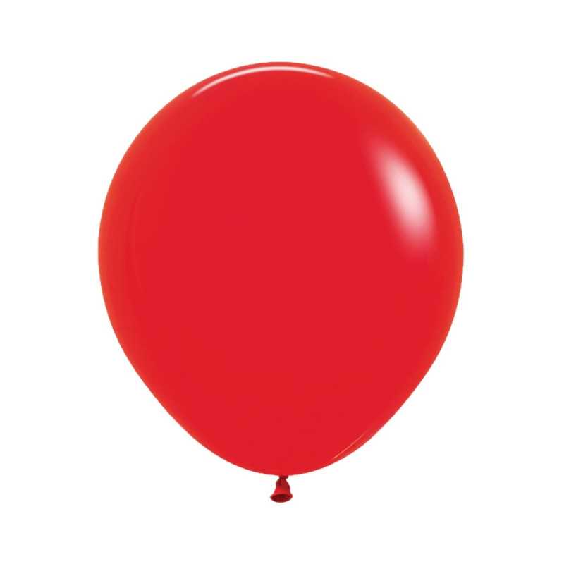 Round balloons 18" (40cm) red (Red 015) – 25 Pcs