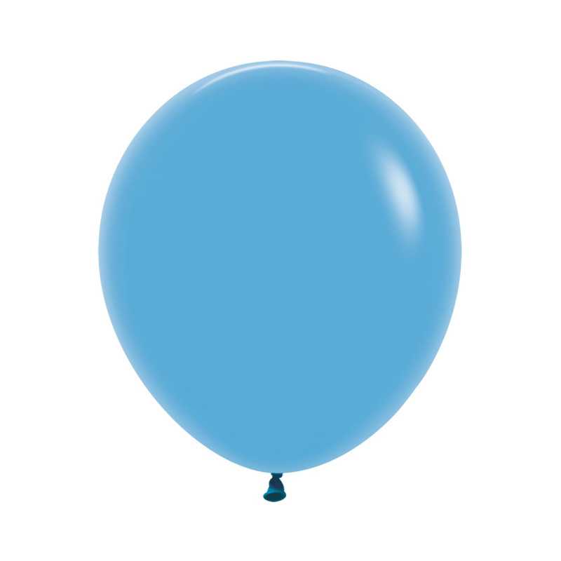 Ballons ronds 18" (40cm) bleu (Blue 040) – 25 Pcs