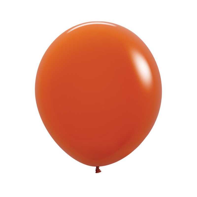 Round balloons 18" (40cm) orange terracotta (Sunset Orange 062) – 25 Pcs Round balloons 18" (40cm) orange terracotta (Sunset Orange 062) – 25 Pcs