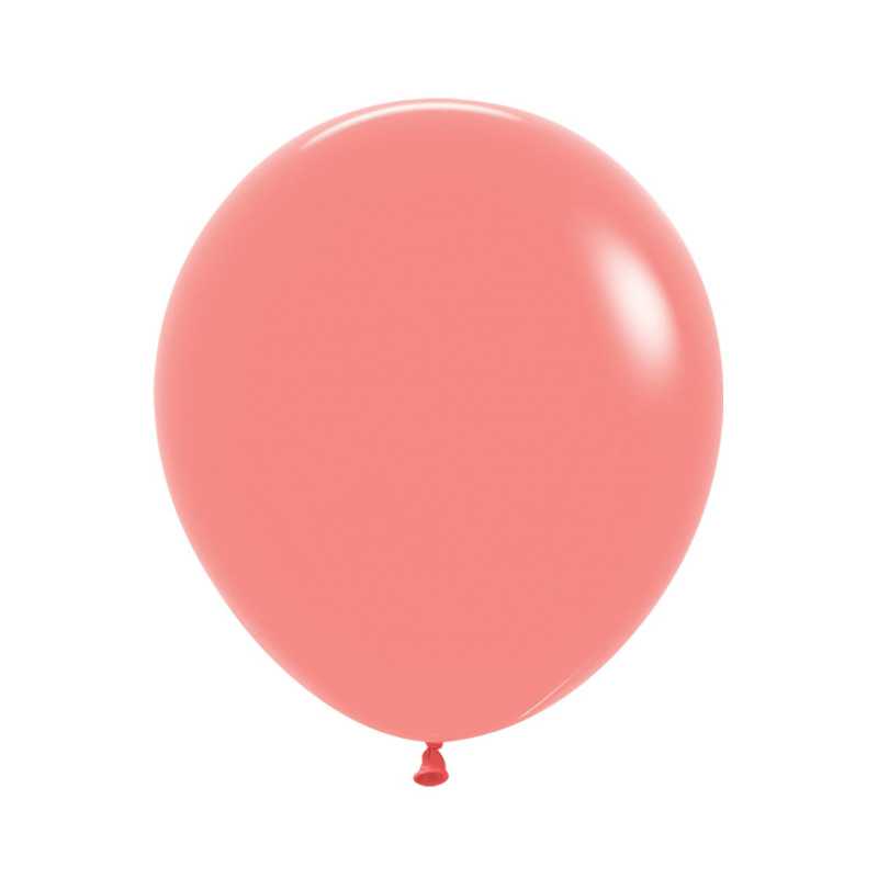 Ballons ronds 18" (40cm) corail (Tropical Coral 059) – 25 Pcs