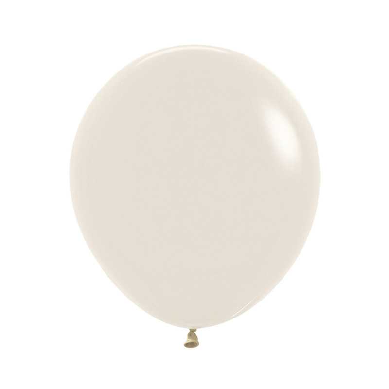 Ballons ronds 18" (40cm) crème (Pastel Dusk Cream 107) – 25 Pcs