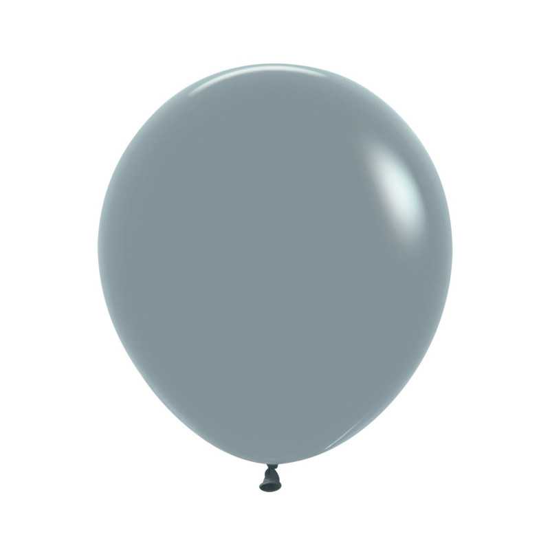 Ballons ronds 18" (40cm) bleu pastel grisé (Pastel Dusk Blue 140) – 25 Pcs