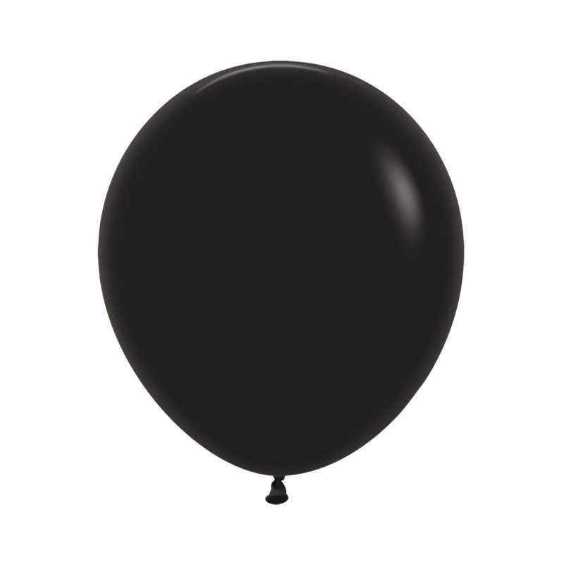 Round balloons 18" (40cm) black (Black 080) – 25 Pcs