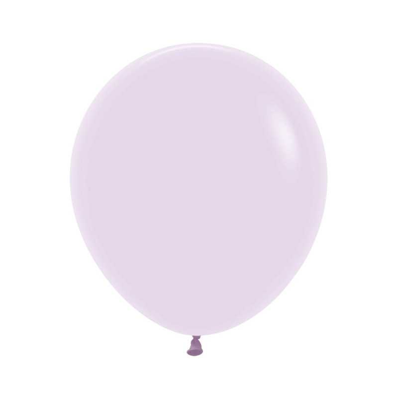 Ballons ronds 18" (40cm) lilas pastel mat (Pastel Matte Lilac 650) – 25 Pcs