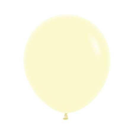 Round balloons 18inch (40cm) - Pastel Matte Yellow - 620 R18620 Sempertex France