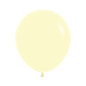 Round balloons 18" (40cm) matte pastel yellow (Pastel Matte Yellow 620) – 25 Pcs