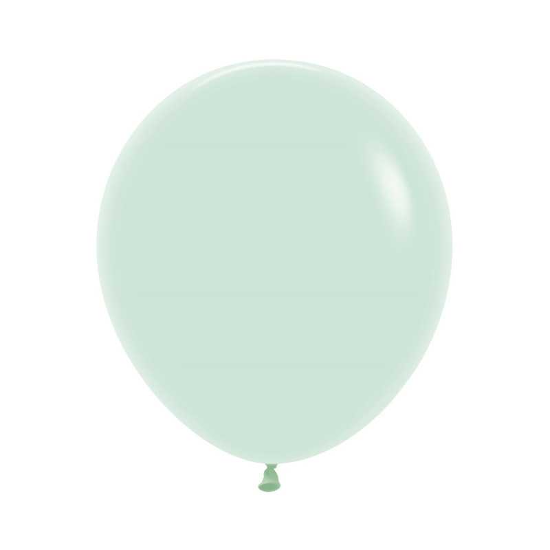 Round balloons 18" (40cm) matte pastel green (Pastel Matte Green 630) – 25 Pcs Round balloons 18" (40cm) matte pastel green (Pastel Matte Green 630) – 25 Pcs