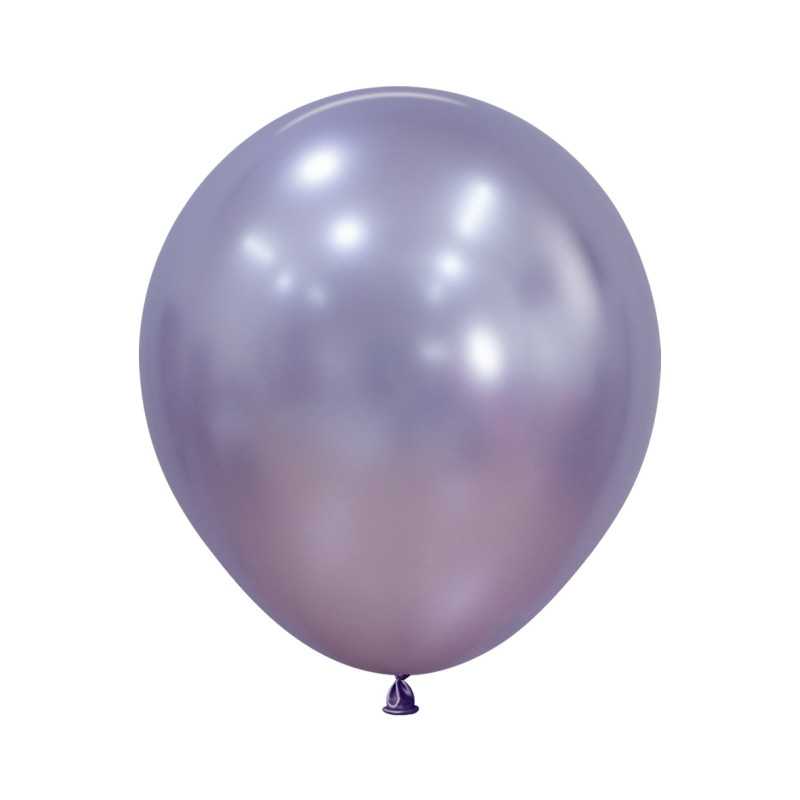 Round balloons 18" (40cm) silky lilac (Silk Light Amethyst 850) – 15 Pcs