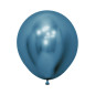 Round balloons 18" (40cm) chrome blue (Reflex Blue 940) – 15 Pcs