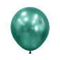 Round balloons 18" (40cm) intense green chrome (Reflex Aurora Green 932) – 15 Pcs