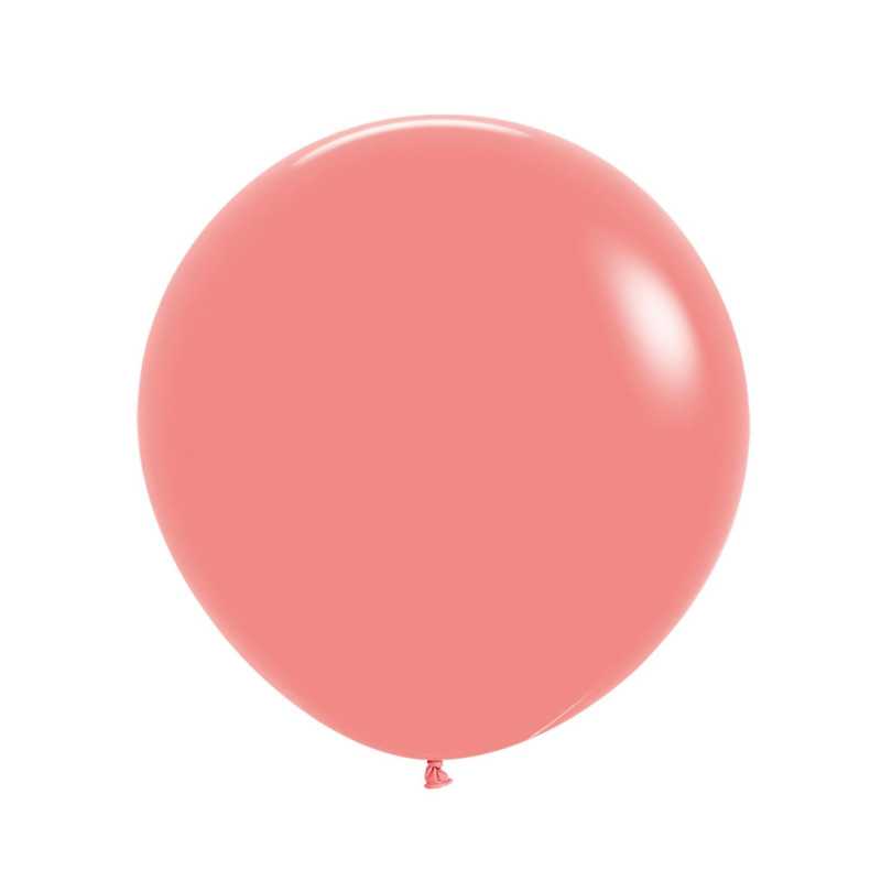 Round balloons 24" (60cm) coral (Tropical Coral 059) – 10 Pcs