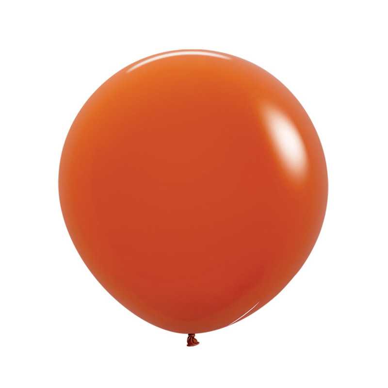 Ballons ronds 24" (60cm) terracotta orangé (Sunset Orange 062) – 10 Pcs