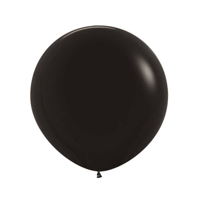 Round balloons 24" (60cm) black (Black 080) – 3 Pcs