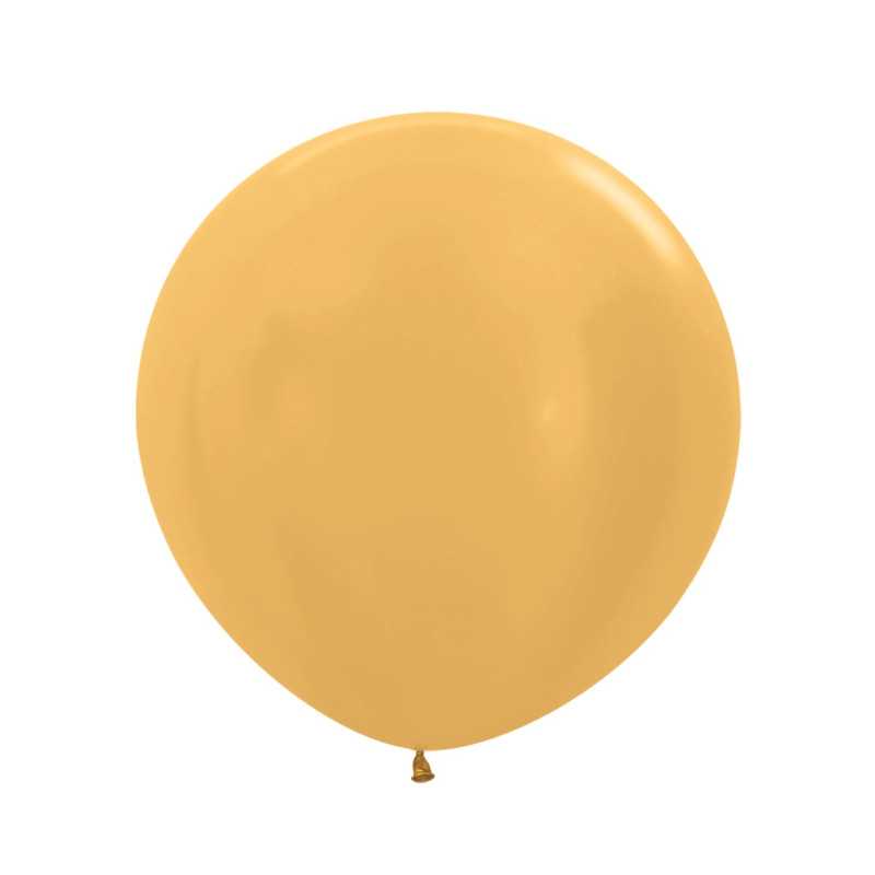 Round balloons 24" (60cm) metallic gold (Metallic Gold 570) – 10 Pcs Round balloons 24" (60cm) metallic gold (Metallic Gold 570) – 10 Pcs