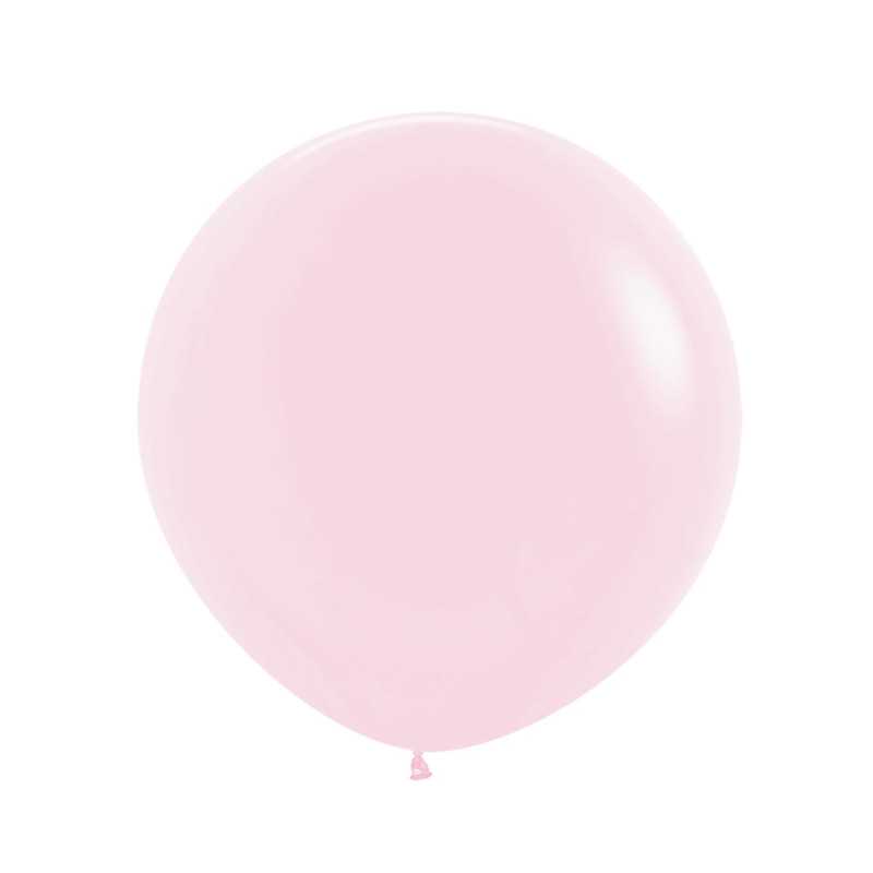Round balloons 24" (60cm) matte pastel pink (Pastel Matte Pink 609) – 3 Pcs