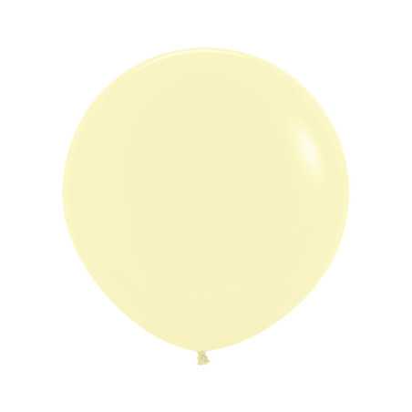 Round balloons 24inch (60cm) - Pastel Matte Yellow - 620 R24620 Sempertex France
