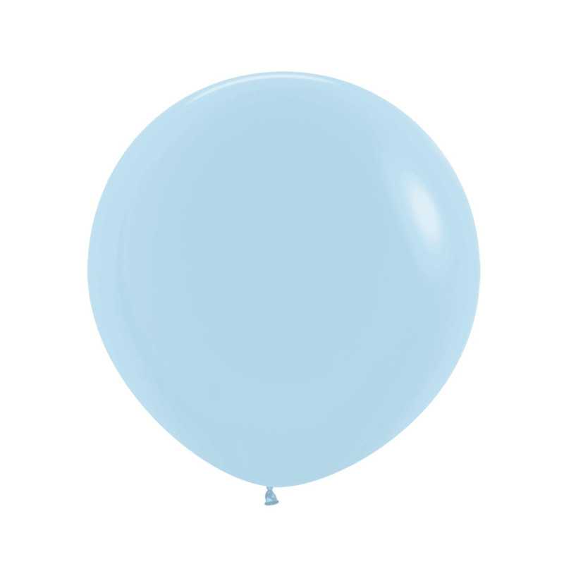 Round balloons 24" (60cm) pastel matte blue (Pastel Matte Blue 640) – 3 Pcs Round balloons 24" (60cm) pastel matte blue (Pastel Matte Blue 640) – 3 Pcs