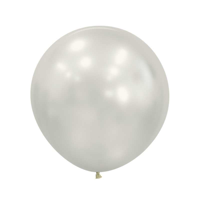 Ballons ronds 24" (60cm) blanc nacré soyeux (Silk Oyster White 806) – 3 Pcs