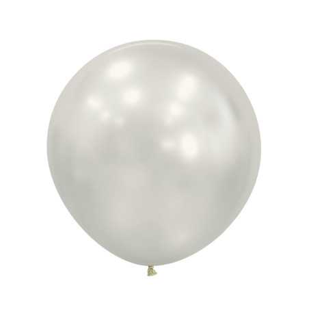 Round balloons 24inch (60cm) - Silk Oyster White - 806 R24806 Sempertex France