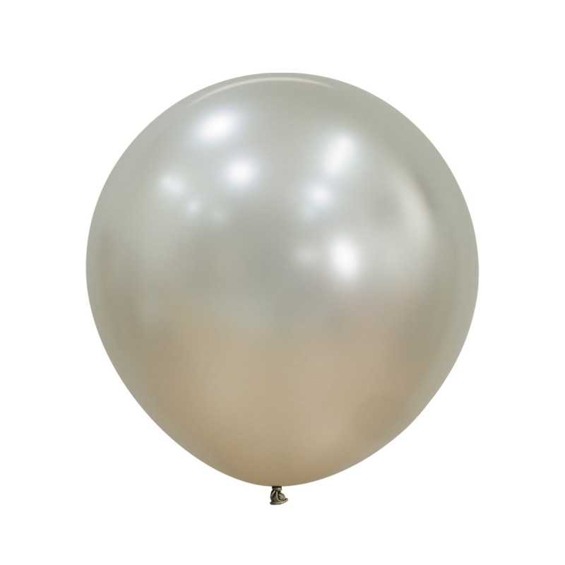 Round balloons 24" (60cm) silky cream pearl (Silk Cream Pearl 873) – 3 Pcs