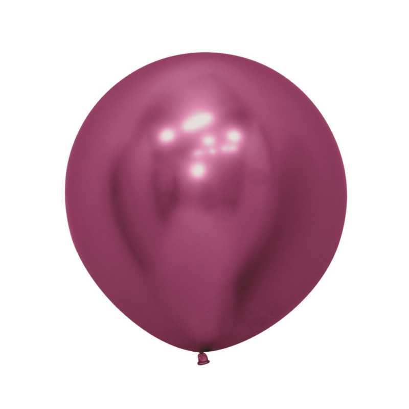 Round balloons 24" (60cm) chrome fuchsia (Reflex Fuchsia 912) – 3 Pcs Round balloons 24" (60cm) chrome fuchsia (Reflex Fuchsia 912) – 3 Pcs