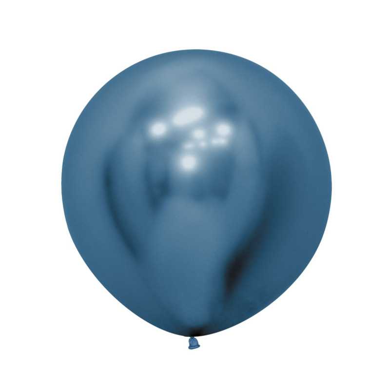 Round balloons 24" (60cm) chrome blue (Reflex Blue 940) – 3 Pcs Round balloons 24" (60cm) chrome blue (Reflex Blue 940) – 3 Pcs