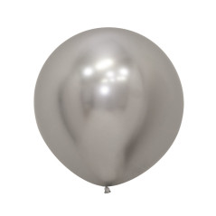 Ballons ronds 24inch (60cm) -  Reflex - Silver - 981 R24981 Sempertex France