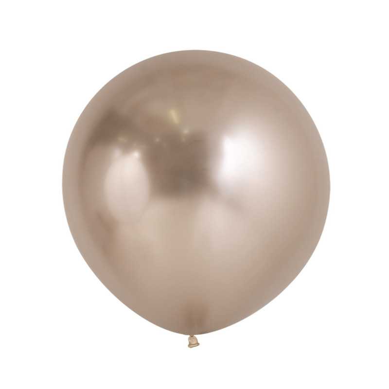 Round balloons 24" (60cm) chrome champagne (Reflex Champagne 971) – 3 Pcs Round balloons 24" (60cm) chrome champagne (Reflex Champagne 971) – 3 Pcs