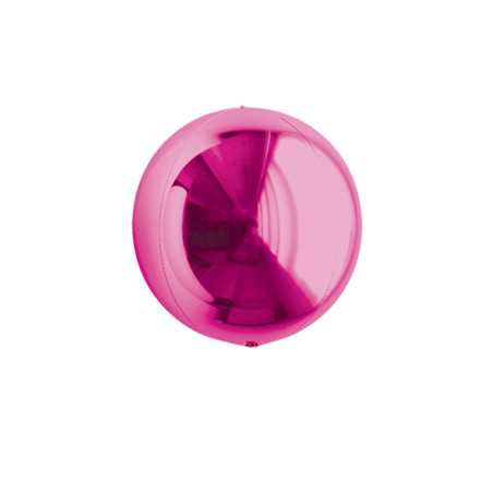 Ballon Globe miroir 16 inch (40cm) Magenta - Sempertex France