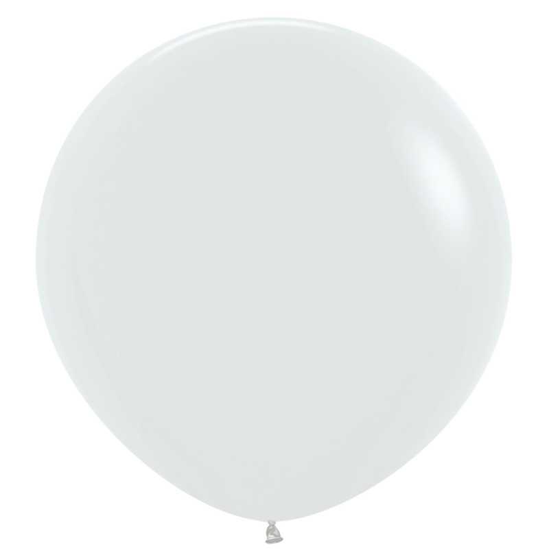 Round balloons 36" (90cm) white (White 005) – 2 Pcs