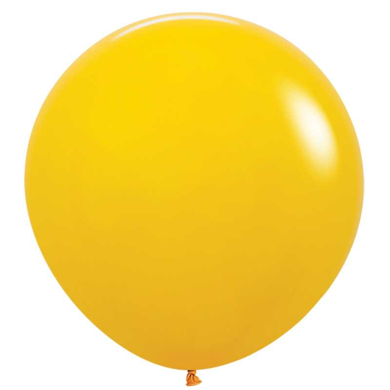 Round balloons 36" (90cm) honey yellow (Honey Yellow 021) – 2 Pcs