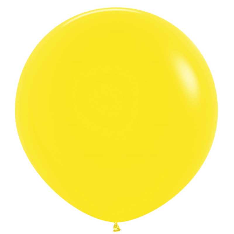 Round balloons 36" (90cm) yellow (Yellow 020) – 2 Pcs